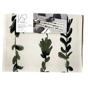 PROJECT 62 NEW Table Runner Bud Stalk Cotton